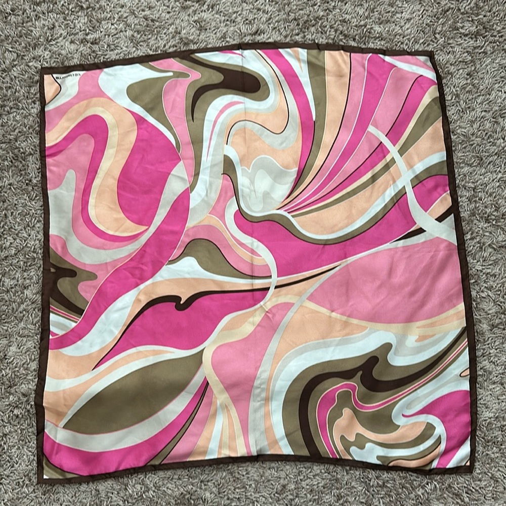 Vintage Liz Claiborne 100% silk square scarf